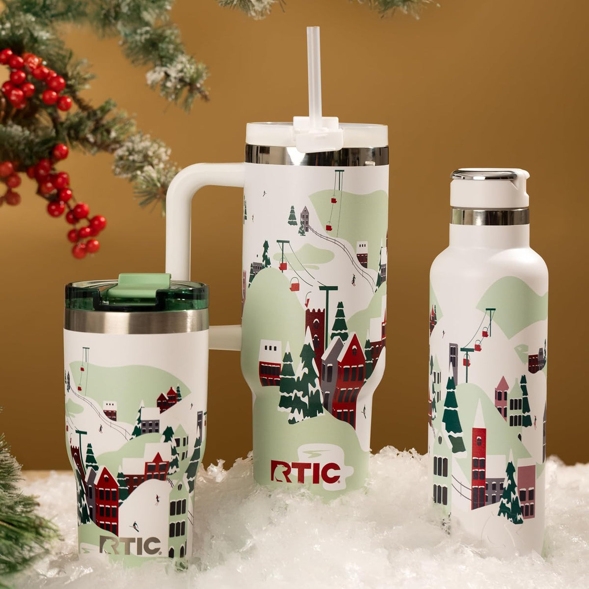 40oz Road Trip Tumbler, Insulated, Ceramic Lined, Periwinkle Bouquet