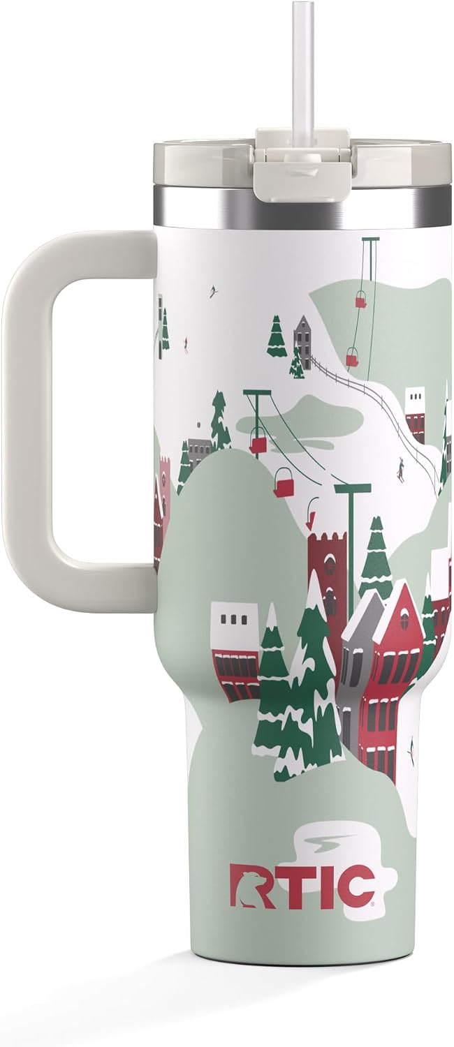 40oz Road Trip Tumbler, Insulated, Ceramic Lined, Periwinkle Bouquet