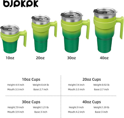 20 oz Tumbler with Handle & Straw, Insulated Stainless Steel Mug | Double Wall Vacuum, Keeps Hot/Cold, Thermal Cup, BPA Free, Dishwasher Safe, Cupholder Fit, Coffee & Travel, Black