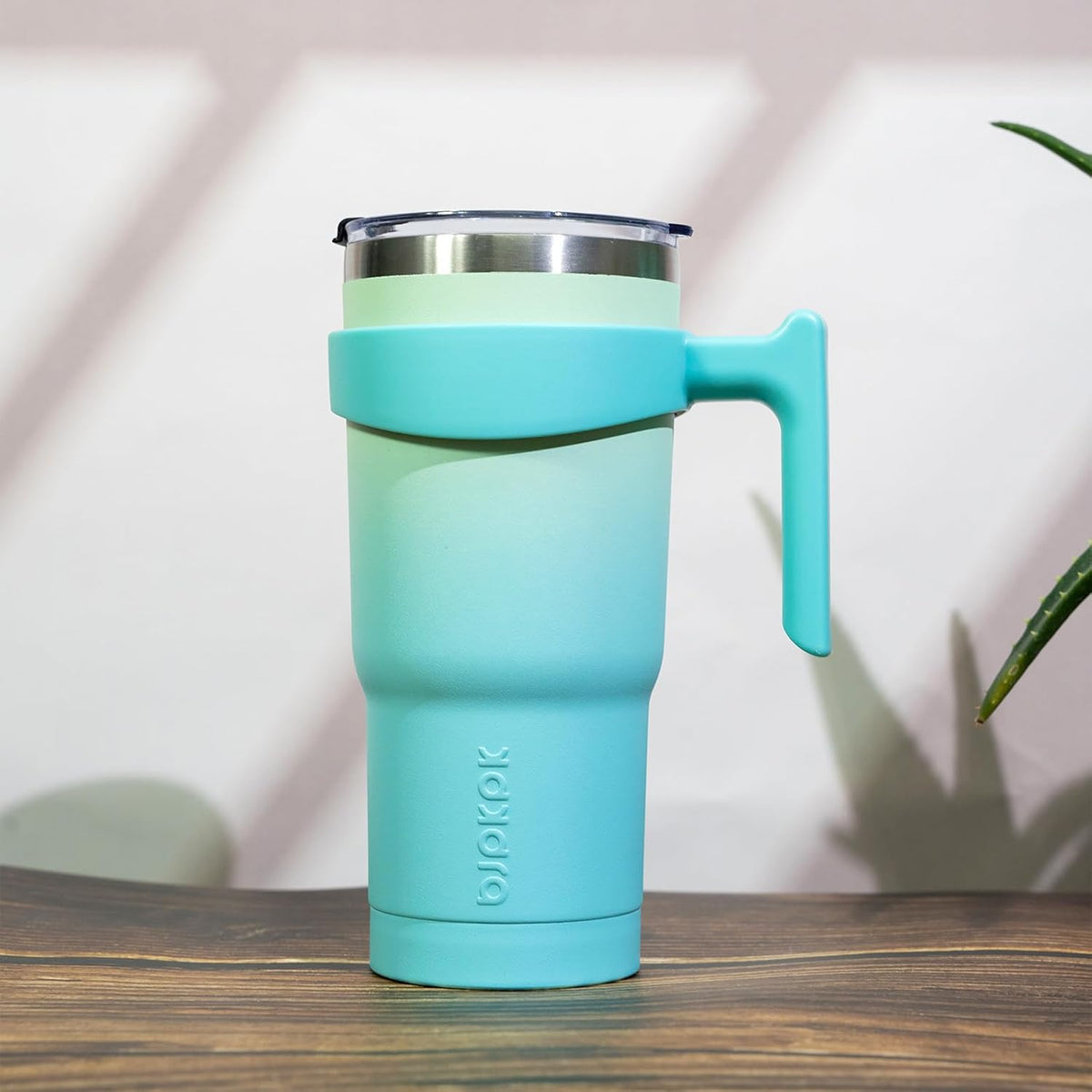 20 oz Tumbler with Handle & Straw, Insulated Stainless Steel Mug | Double Wall Vacuum, Keeps Hot/Cold, Thermal Cup, BPA Free, Dishwasher Safe, Cupholder Fit, Coffee & Travel, Black