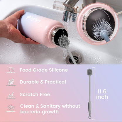 Lexlion Tea Infuser Water Bottle 22 Oz – Triple Wall Insulated Stainless Steel, Loose Leaf & Fruit Strainer, 3 Leakproof Lids, BPA-Free Silicone Sleeve, Reusable Thermal Mug
