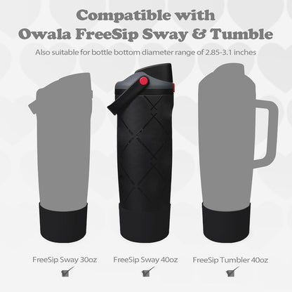 2PCS Silicone Boots for Owala 30oz & 40oz FreeSip Sway Bottles & Tumblers – Non-Slip, Scratch-Resistant, Stability Enhancer for Owala Accessories (Eucalyptus Green) - Colors A