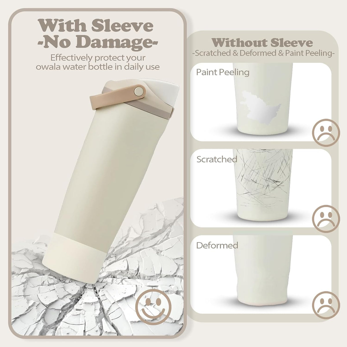 2PCS Silicone Boots for Owala 30oz & 40oz FreeSip Sway Bottles & Tumblers – Non-Slip, Scratch-Resistant, Stability Enhancer for Owala Accessories (Eucalyptus Green) - Colors A