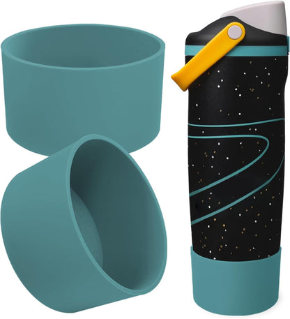 2PCS Silicone Boots for Owala 30oz & 40oz FreeSip Sway Bottles & Tumblers – Non-Slip, Scratch-Resistant, Stability Enhancer for Owala Accessories (Eucalyptus Green) - Colors A