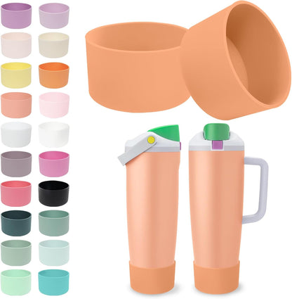 2PCS Silicone Boots for Owala 30oz & 40oz FreeSip Sway Bottles & Tumblers – Non-Slip, Scratch-Resistant, Stability Enhancer for Owala Accessories (Eucalyptus Green) - Colors A