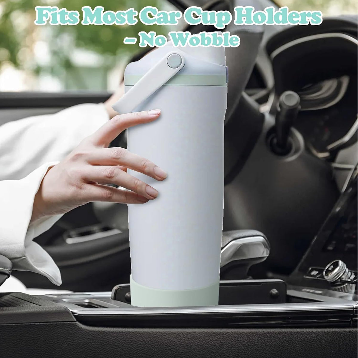 2PCS Silicone Boots for Owala 30oz & 40oz FreeSip Sway Bottles & Tumblers – Non-Slip, Scratch-Resistant, Stability Enhancer for Owala Accessories (Eucalyptus Green) - Colors A