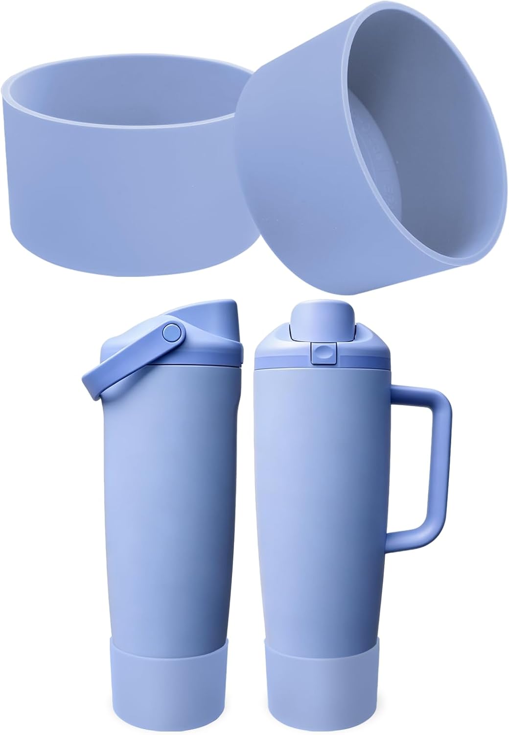2PCS Silicone Boots for Owala 30oz & 40oz FreeSip Sway Bottles & Tumblers – Non-Slip, Scratch-Resistant, Stability Enhancer for Owala Accessories (Eucalyptus Green) - Colors A