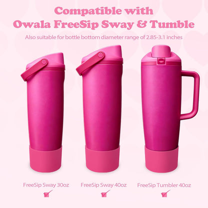 2PCS Silicone Boots for Owala 30oz & 40oz FreeSip Sway Bottles & Tumblers – Non-Slip, Scratch-Resistant, Stability Enhancer for Owala Accessories (Eucalyptus Green) - Colors A