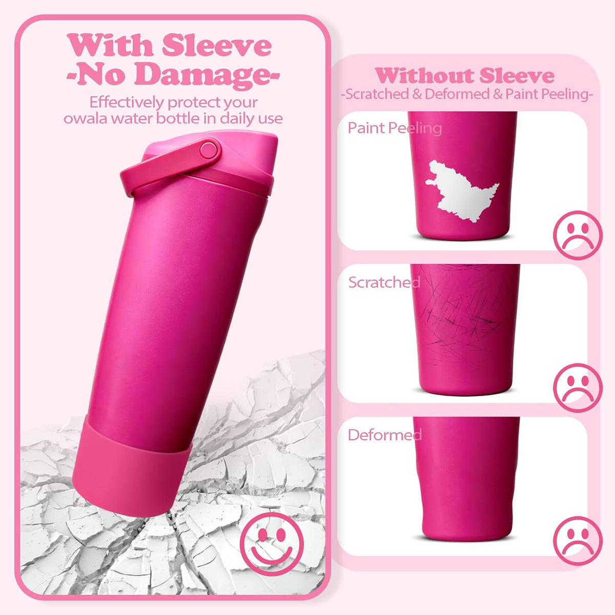 2PCS Silicone Boots for Owala 30oz & 40oz FreeSip Sway Bottles & Tumblers – Non-Slip, Scratch-Resistant, Stability Enhancer for Owala Accessories (Eucalyptus Green) - Colors A