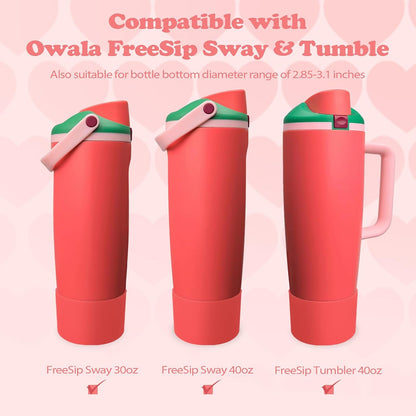 2PCS Silicone Boots for Owala 30oz & 40oz FreeSip Sway Bottles & Tumblers – Non-Slip, Scratch-Resistant, Stability Enhancer for Owala Accessories (Eucalyptus Green) - Colors A