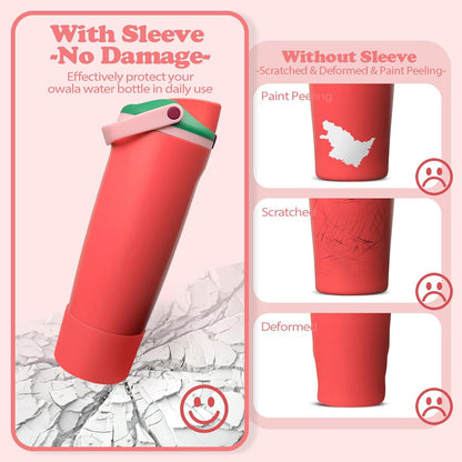 2PCS Silicone Boots for Owala 30oz & 40oz FreeSip Sway Bottles & Tumblers – Non-Slip, Scratch-Resistant, Stability Enhancer for Owala Accessories (Eucalyptus Green) - Colors A