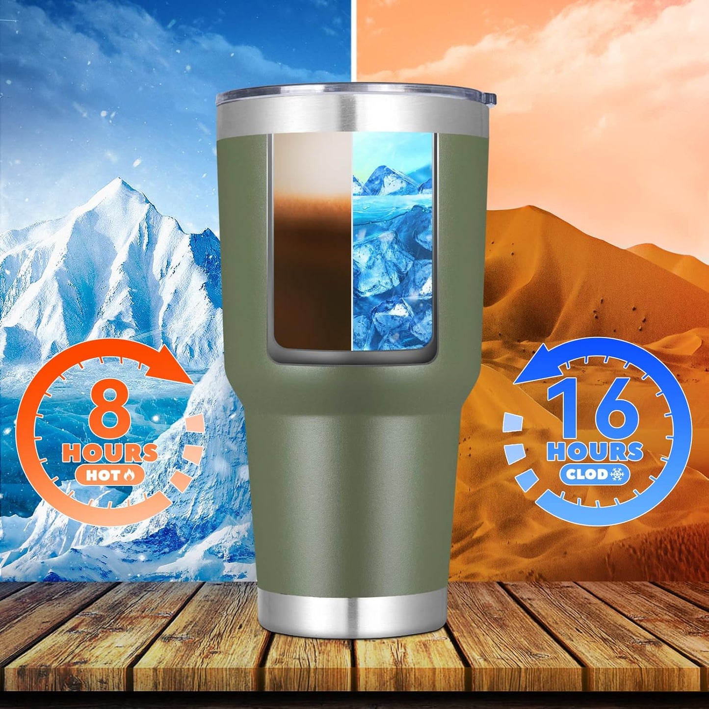 DOMICARE 30 oz Tumbler with Lid and Straw, Stainless Steel Tumblers Bulk, Insulated Vacuum Double Wall Travel Coffee Mug, Durable Powder Coated Tumbler Cup (Stainless Steel, 1)