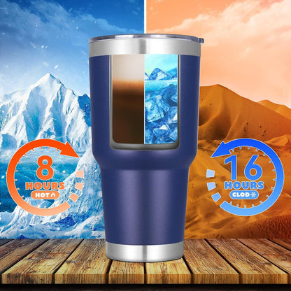 DOMICARE 30 oz Tumbler with Lid and Straw, Stainless Steel Tumblers Bulk, Insulated Vacuum Double Wall Travel Coffee Mug, Durable Powder Coated Tumbler Cup (Stainless Steel, 1)