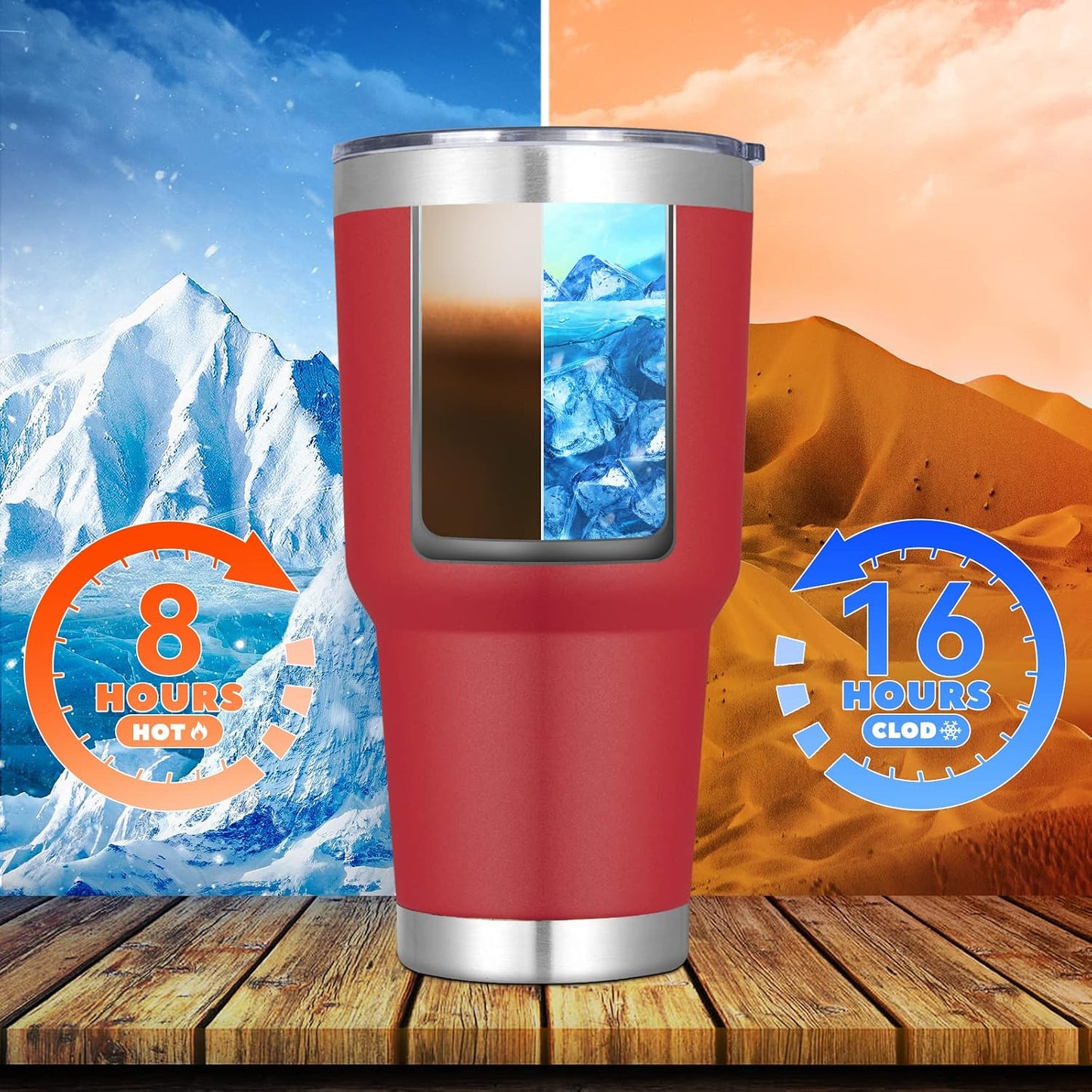 DOMICARE 30 oz Tumbler with Lid and Straw, Stainless Steel Tumblers Bulk, Insulated Vacuum Double Wall Travel Coffee Mug, Durable Powder Coated Tumbler Cup (Stainless Steel, 1)