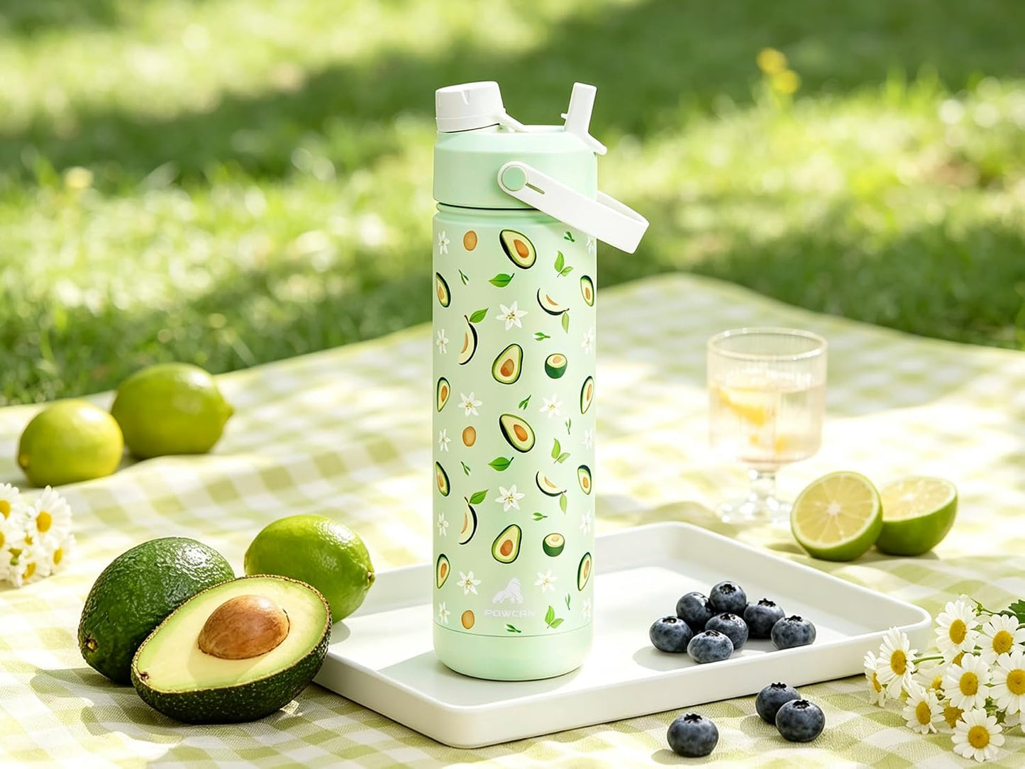 26 oz Insulated Water Bottle with 2-in-1 Straw and Spout Lid, Keep Cold 24H, Leak-Proof, Fits in Car Cup Holder, Stainless Steel Water Bottle for Sports, Gym, Travel, and School (Mousse) - Colors B