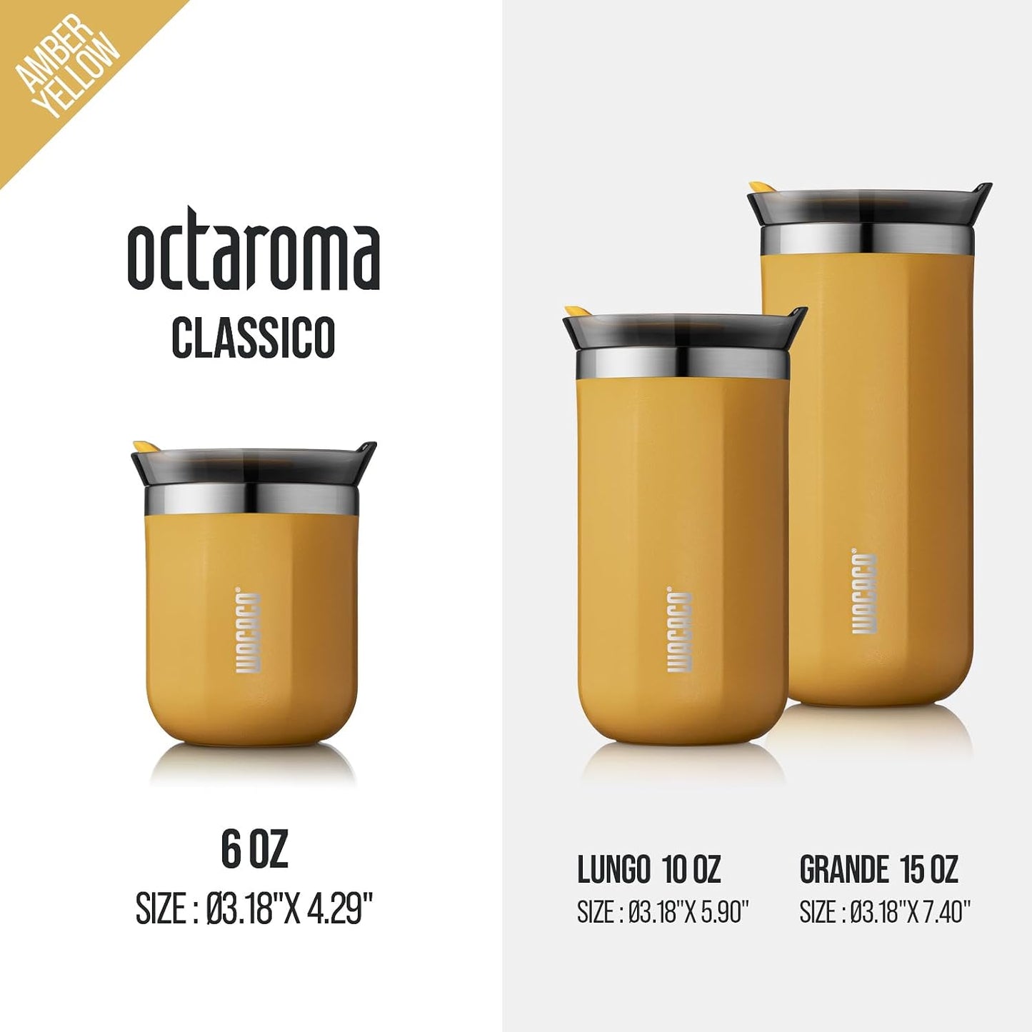 Octaroma Grande Vacuum Insulated Coffee Mug, 15 fl oz (435ml), Double-wall Stainless Steel Travel Tumbler With Drinking Lid, Dim Grey