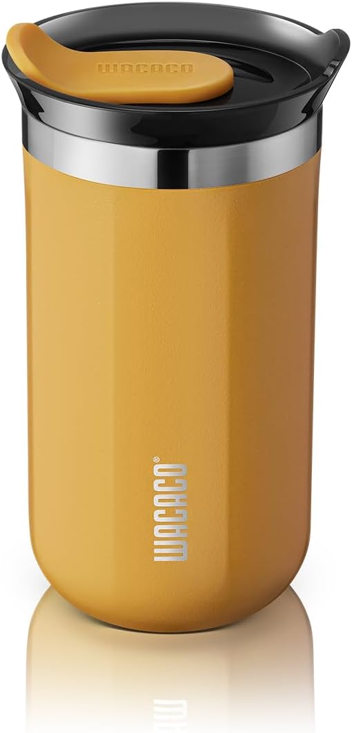 Octaroma Grande Vacuum Insulated Coffee Mug, 15 fl oz (435ml), Double-wall Stainless Steel Travel Tumbler With Drinking Lid, Dim Grey