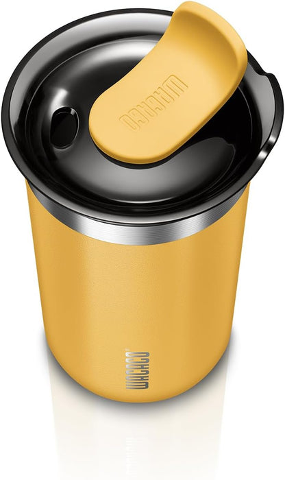 Octaroma Grande Vacuum Insulated Coffee Mug, 15 fl oz (435ml), Double-wall Stainless Steel Travel Tumbler With Drinking Lid, Dim Grey