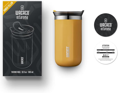 Octaroma Grande Vacuum Insulated Coffee Mug, 15 fl oz (435ml), Double-wall Stainless Steel Travel Tumbler With Drinking Lid, Dim Grey