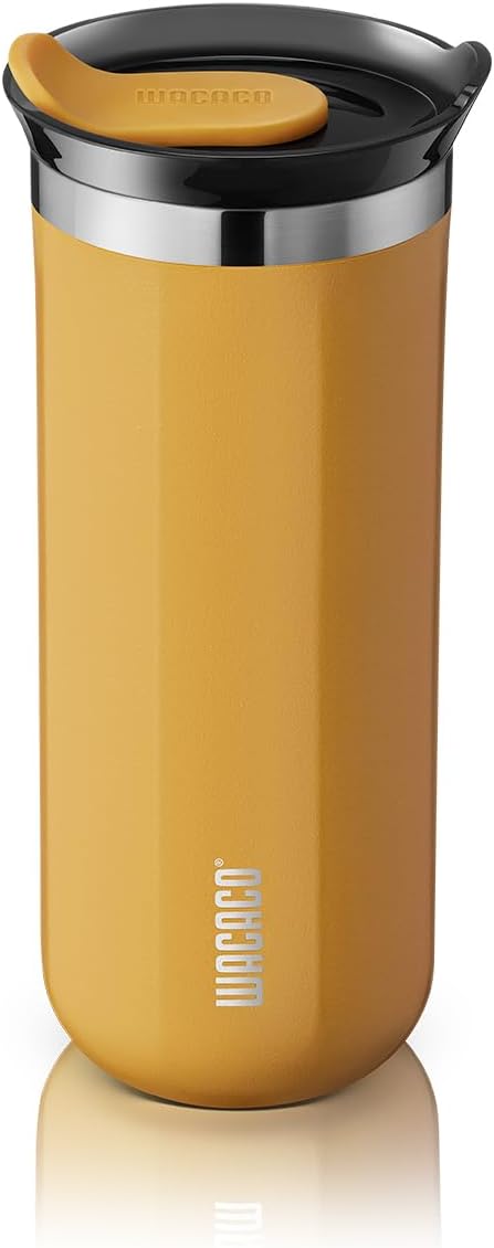 Octaroma Grande Vacuum Insulated Coffee Mug, 15 fl oz (435ml), Double-wall Stainless Steel Travel Tumbler With Drinking Lid, Dim Grey