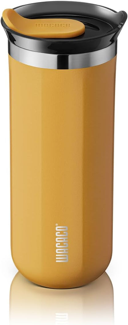 Octaroma Grande Vacuum Insulated Coffee Mug, 15 fl oz (435ml), Double-wall Stainless Steel Travel Tumbler With Drinking Lid, Dim Grey