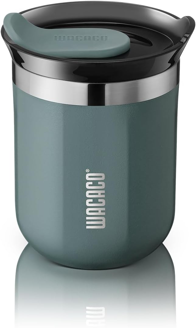 Octaroma Grande Vacuum Insulated Coffee Mug, 15 fl oz (435ml), Double-wall Stainless Steel Travel Tumbler With Drinking Lid, Dim Grey