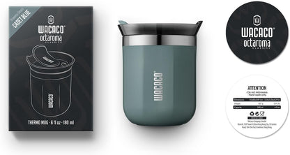 Octaroma Grande Vacuum Insulated Coffee Mug, 15 fl oz (435ml), Double-wall Stainless Steel Travel Tumbler With Drinking Lid, Dim Grey