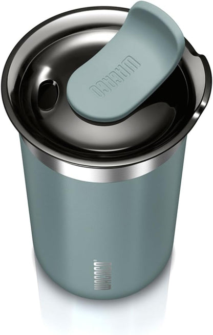Octaroma Grande Vacuum Insulated Coffee Mug, 15 fl oz (435ml), Double-wall Stainless Steel Travel Tumbler With Drinking Lid, Dim Grey