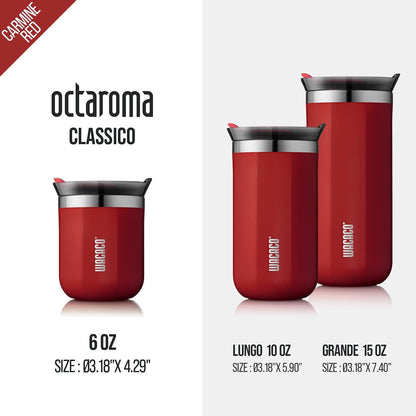 Octaroma Grande Vacuum Insulated Coffee Mug, 15 fl oz (435ml), Double-wall Stainless Steel Travel Tumbler With Drinking Lid, Dim Grey