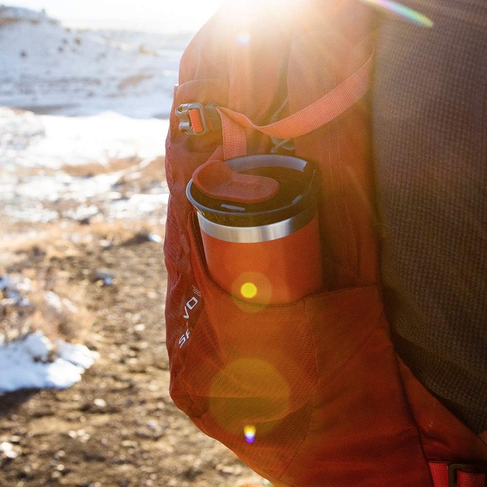 Octaroma Grande Vacuum Insulated Coffee Mug, 15 fl oz (435ml), Double-wall Stainless Steel Travel Tumbler With Drinking Lid, Dim Grey