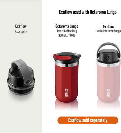 Octaroma Grande Vacuum Insulated Coffee Mug, 15 fl oz (435ml), Double-wall Stainless Steel Travel Tumbler With Drinking Lid, Dim Grey