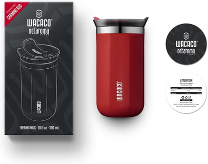 Octaroma Grande Vacuum Insulated Coffee Mug, 15 fl oz (435ml), Double-wall Stainless Steel Travel Tumbler With Drinking Lid, Dim Grey