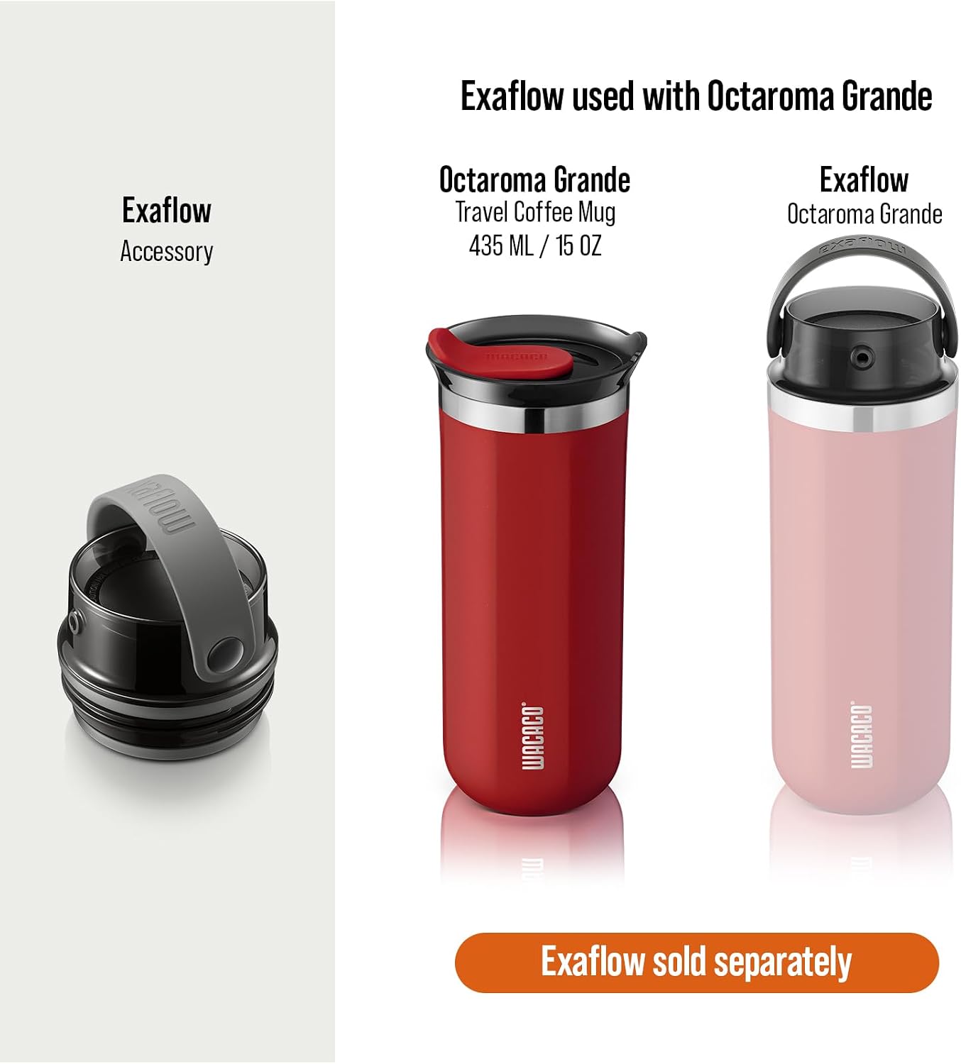 Octaroma Grande Vacuum Insulated Coffee Mug, 15 fl oz (435ml), Double-wall Stainless Steel Travel Tumbler With Drinking Lid, Dim Grey