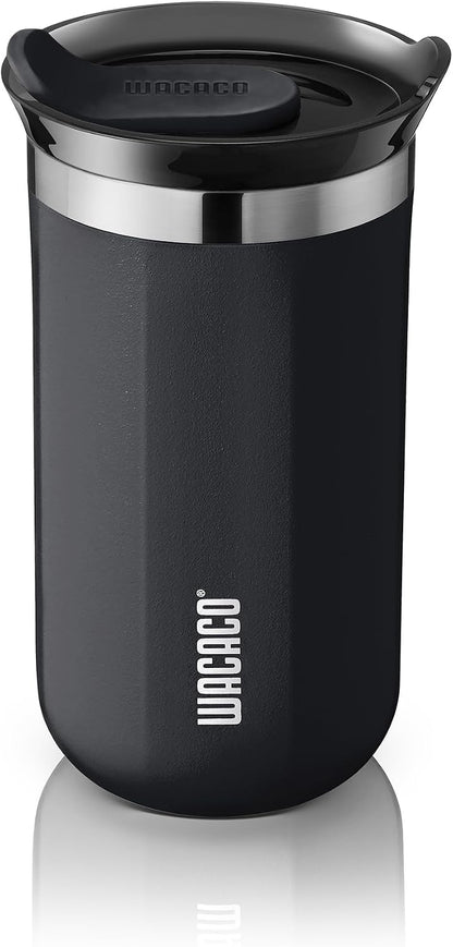 Octaroma Grande Vacuum Insulated Coffee Mug, 15 fl oz (435ml), Double-wall Stainless Steel Travel Tumbler With Drinking Lid, Dim Grey