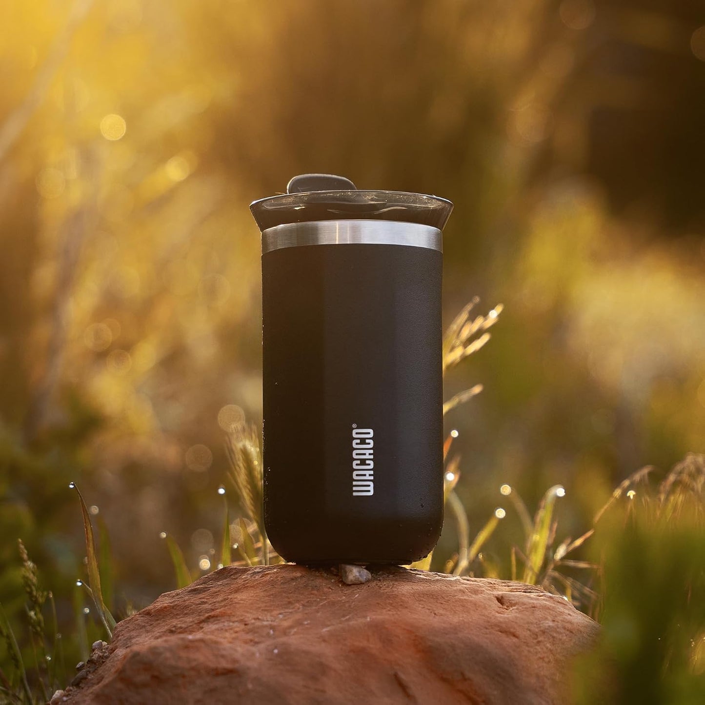 Octaroma Grande Vacuum Insulated Coffee Mug, 15 fl oz (435ml), Double-wall Stainless Steel Travel Tumbler With Drinking Lid, Dim Grey