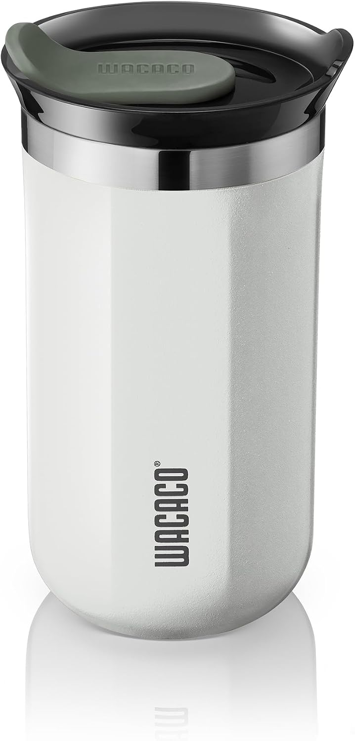 Octaroma Grande Vacuum Insulated Coffee Mug, 15 fl oz (435ml), Double-wall Stainless Steel Travel Tumbler With Drinking Lid, Dim Grey