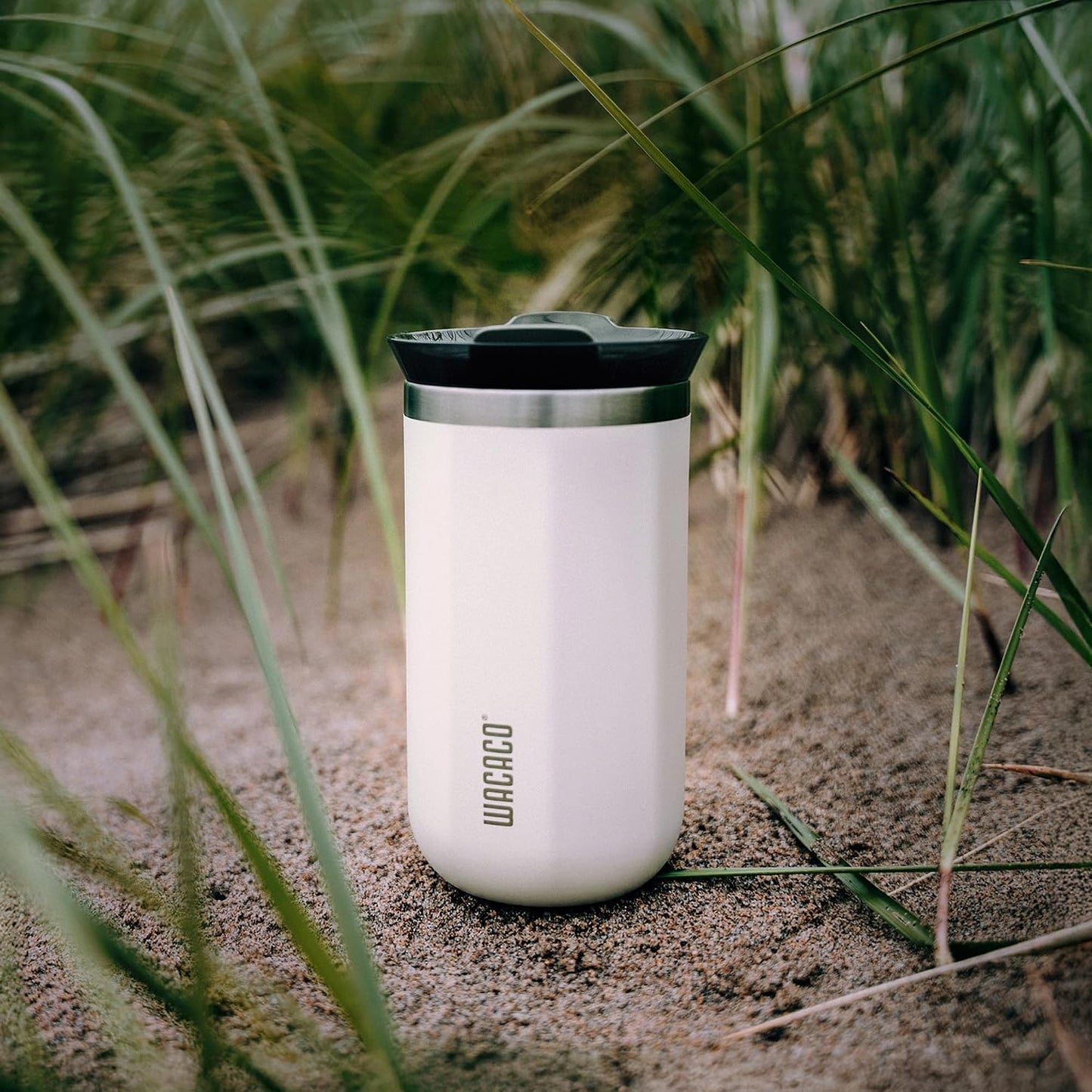 Octaroma Grande Vacuum Insulated Coffee Mug, 15 fl oz (435ml), Double-wall Stainless Steel Travel Tumbler With Drinking Lid, Dim Grey