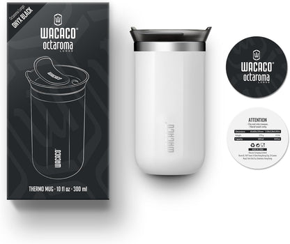 Octaroma Grande Vacuum Insulated Coffee Mug, 15 fl oz (435ml), Double-wall Stainless Steel Travel Tumbler With Drinking Lid, Dim Grey