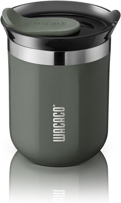 Octaroma Grande Vacuum Insulated Coffee Mug, 15 fl oz (435ml), Double-wall Stainless Steel Travel Tumbler With Drinking Lid, Dim Grey