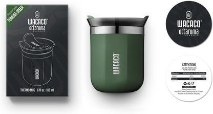 Octaroma Grande Vacuum Insulated Coffee Mug, 15 fl oz (435ml), Double-wall Stainless Steel Travel Tumbler With Drinking Lid, Dim Grey