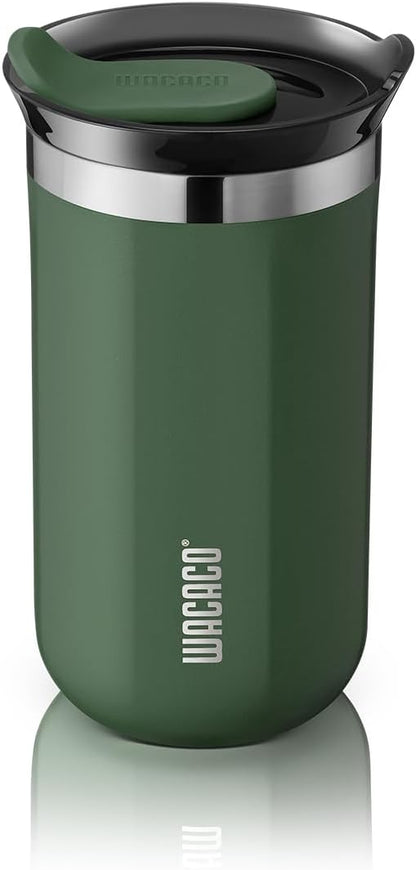 Octaroma Grande Vacuum Insulated Coffee Mug, 15 fl oz (435ml), Double-wall Stainless Steel Travel Tumbler With Drinking Lid, Dim Grey