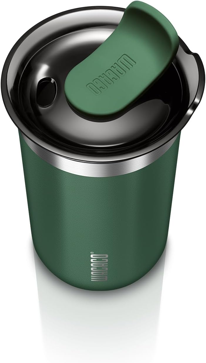 Octaroma Grande Vacuum Insulated Coffee Mug, 15 fl oz (435ml), Double-wall Stainless Steel Travel Tumbler With Drinking Lid, Dim Grey