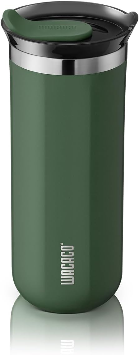 Octaroma Grande Vacuum Insulated Coffee Mug, 15 fl oz (435ml), Double-wall Stainless Steel Travel Tumbler With Drinking Lid, Dim Grey