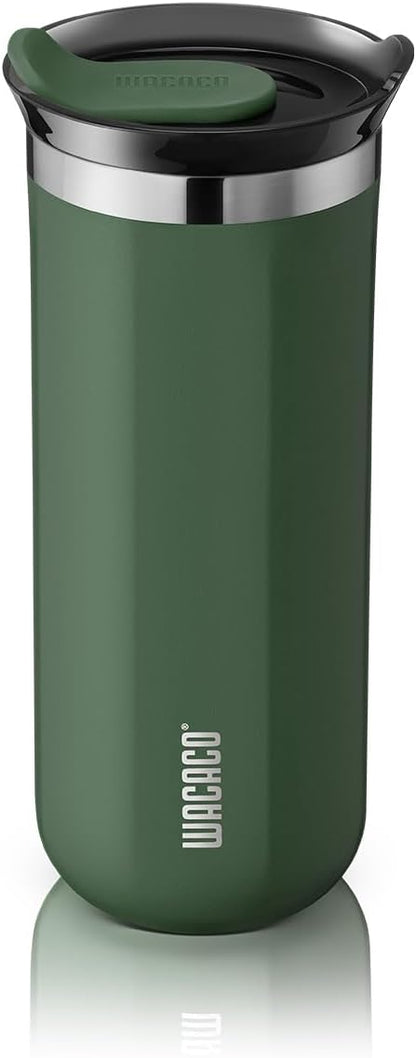 Octaroma Grande Vacuum Insulated Coffee Mug, 15 fl oz (435ml), Double-wall Stainless Steel Travel Tumbler With Drinking Lid, Dim Grey