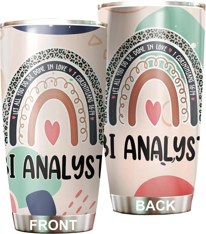 Let All You Do Be Done In Love Postal Clerk Tumbler Stainless Steel 20oz, Office Gifts Women Men Work Friends Coworker, Driking Coffee Cup For Birthday Christmas - Colors P