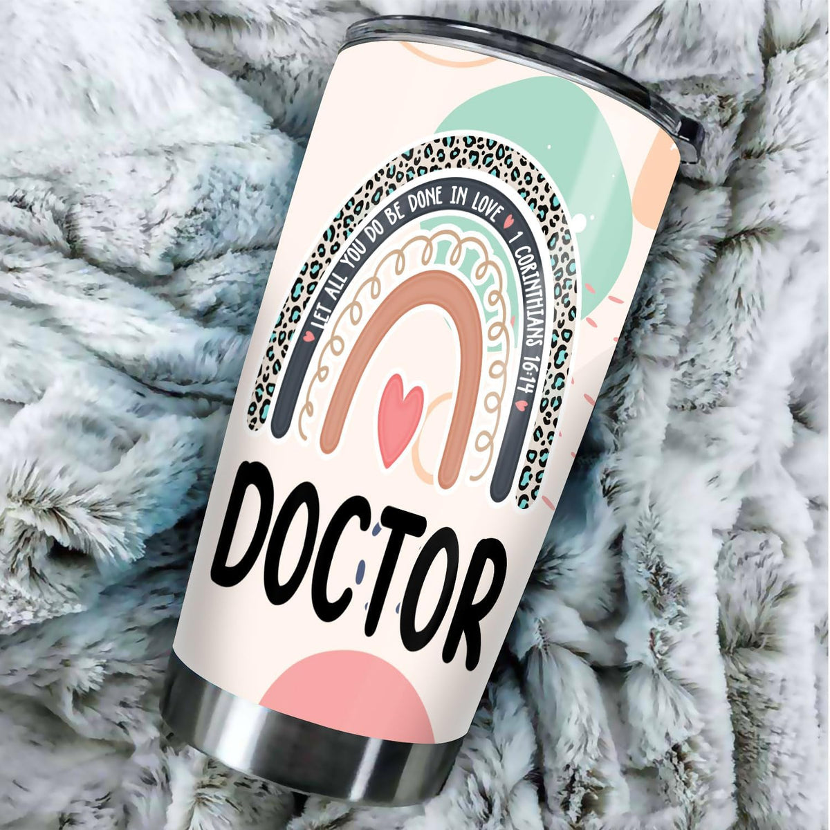 Let All You Do Be Done In Love Postal Clerk Tumbler Stainless Steel 20oz, Office Gifts Women Men Work Friends Coworker, Driking Coffee Cup For Birthday Christmas - Colors P