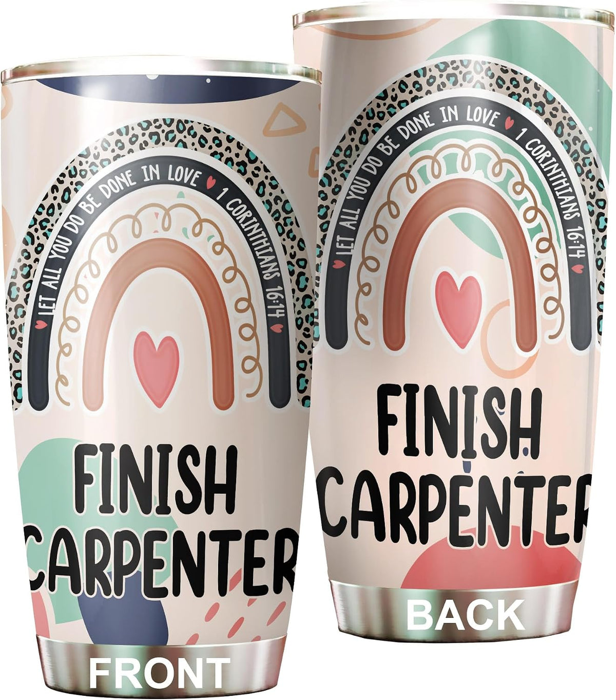 Let All You Do Be Done In Love Postal Clerk Tumbler Stainless Steel 20oz, Office Gifts Women Men Work Friends Coworker, Driking Coffee Cup For Birthday Christmas - Colors P
