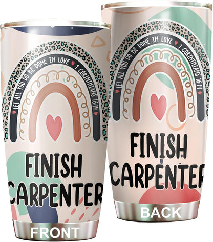 Let All You Do Be Done In Love Postal Clerk Tumbler Stainless Steel 20oz, Office Gifts Women Men Work Friends Coworker, Driking Coffee Cup For Birthday Christmas - Colors P
