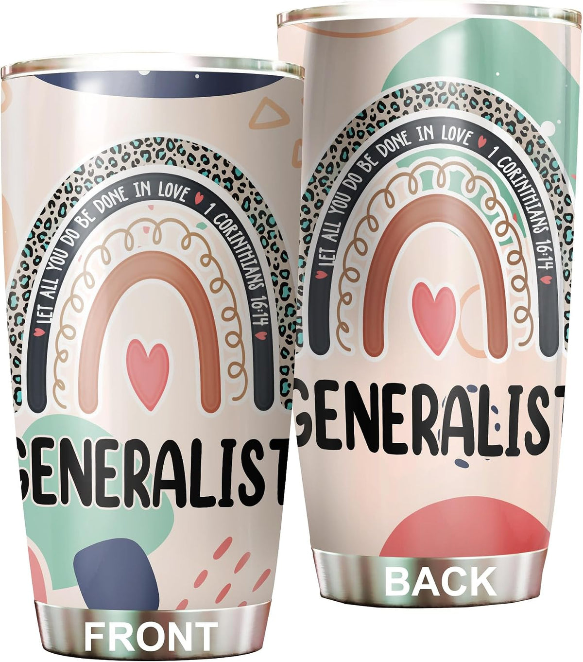 Let All You Do Be Done In Love Postal Clerk Tumbler Stainless Steel 20oz, Office Gifts Women Men Work Friends Coworker, Driking Coffee Cup For Birthday Christmas - Colors P