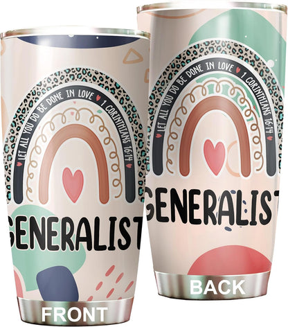 Let All You Do Be Done In Love Postal Clerk Tumbler Stainless Steel 20oz, Office Gifts Women Men Work Friends Coworker, Driking Coffee Cup For Birthday Christmas - Colors P